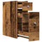 vidaXL Narrow Bathroom Cupboard with Wheels Old Wood Engineered Wood