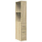 vidaXL Narrow Bathroom Cupboard with Wheels Sonoma Oak Engineered Wood