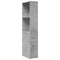 vidaXL Narrow Bathroom Cupboard with Wheels Concrete Grey Engineered Wood