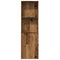 vidaXL Narrow Bathroom Cupboard with Wheels Old Wood Engineered Wood