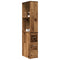 vidaXL Narrow Bathroom Cupboard with Wheels Old Wood Engineered Wood