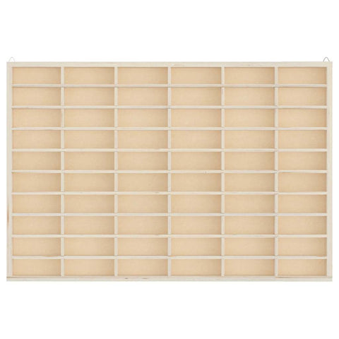 vidaXL Wooden Collector's Display Case with 60 Compartments 60x4.5x40.5cm