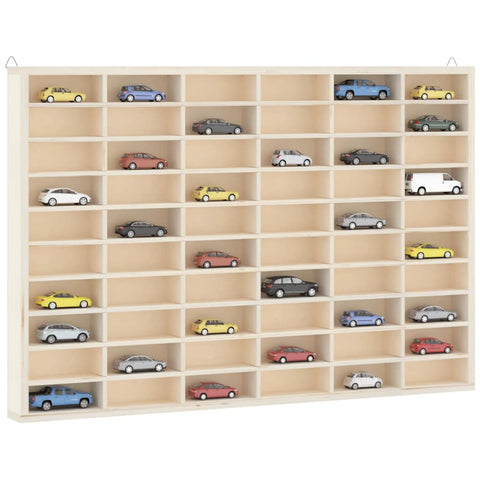 vidaXL Wooden Collector's Display Case with 60 Compartments 60x4.5x40.5cm