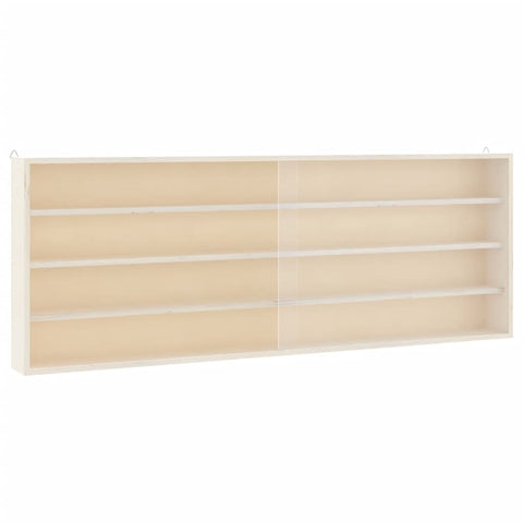 vidaXL Wooden Collector's Display Case with Doors 100x8.5x37cm