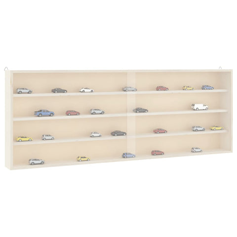 vidaXL Wooden Collector's Display Case with Doors 100x8.5x37cm