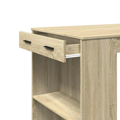 vidaXL Bar Table Sonoma Oak 102x70x103.5 cm Engineered Wood