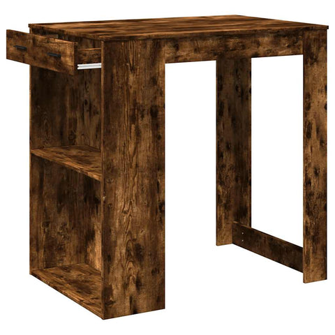 vidaXL Bar Table Smoked Oak102x70x103.5 cm Engineered Wood