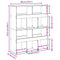 vidaXL Bookcase Concrete Grey 100x33x125.5 cm Engineered Wood