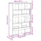 vidaXL Bookcase Black 100x33x156.5 cm Engineered Wood