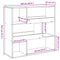 vidaXL Room Divider Grey Sonoma 100x33x94.5 cm Engineered Wood