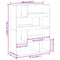 vidaXL Room Divider Concrete Grey 100x33x125.5 cm Engineered Wood