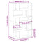 vidaXL Room Divider Smoked Oak100x33x156.5 cm Engineered Wood