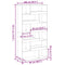 vidaXL Room Divider Grey Sonoma 100x33x187.5 cm Engineered Wood