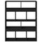 vidaXL Room Divider Black 100x33x125.5 cm Engineered Wood