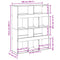 vidaXL Room Divider Concrete Grey 100x33x125.5 cm Engineered Wood