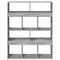 vidaXL Room Divider Grey Sonoma 100x33x125.5 cm Engineered Wood