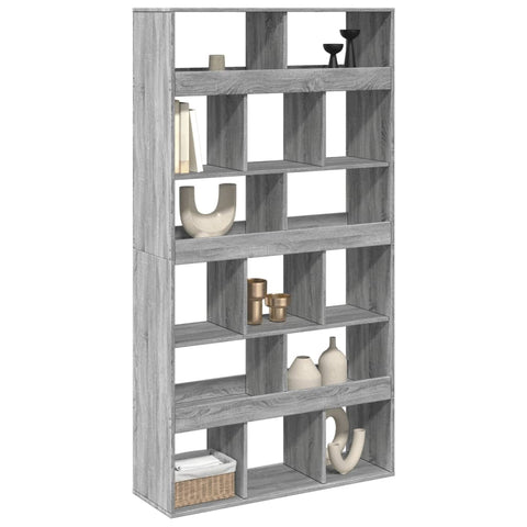 vidaXL Room Divider Grey Sonoma 100x33x187.5 cm Engineered Wood
