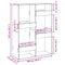 vidaXL Room Divider Sonoma Oak 100x33x135 cm Engineered Wood