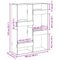 vidaXL Room Divider Brown Oak 100x33x135 cm Engineered Wood