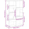vidaXL Room Divider White 100x33x155.5 cm Engineered Wood