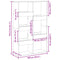 vidaXL Room Divider Black 100x33x155.5 cm Engineered Wood