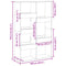 vidaXL Room Divider Smoked Oak100x33x155.5 cm Engineered Wood