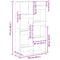 vidaXL Room Divider Black 100x33x175 cm Engineered Wood