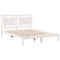 vidaXL Extra Long Bed Frame without Mattress White 160x210 cm Solid Wood