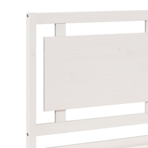 vidaXL Extra Long Bed Frame without Mattress White 160x210 cm Solid Wood