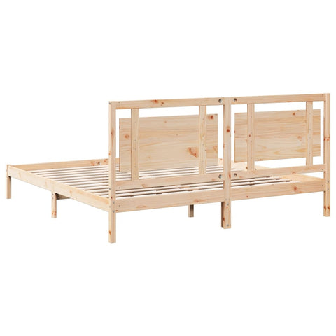 vidaXL Extra Long Bed Frame without Mattress 180x210 cm Solid Wood