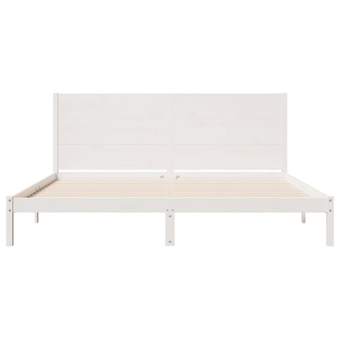 vidaXL Extra Long Bed Frame without Mattress White 200x220 cm Solid Wood