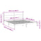vidaXL Extra Long Bed Frame without Mattress White 200x220 cm Solid Wood