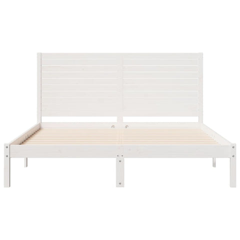 vidaXL Extra Long Bed Frame without Mattress White 160x210 cm Solid Wood