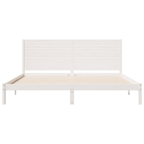 vidaXL Extra Long Bed Frame without Mattress White 180x210 cm Solid Wood