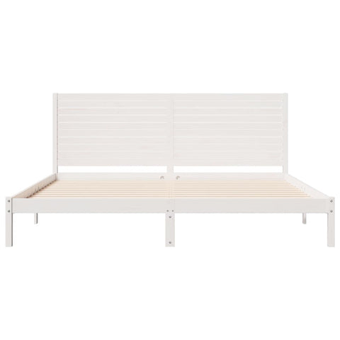 vidaXL Extra Long Bed Frame without Mattress White 200x220 cm Solid Wood