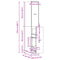vidaXL Apothecary Cabinet Old Wood 30x41x174.5 cm Engineered Wood