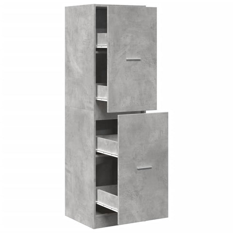 vidaXL Apothecary Cabinet Concrete Grey 40x41x144.5 cm Engineered Wood