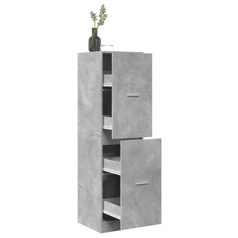 vidaXL Apothecary Cabinet Concrete Grey 40x41x144.5 cm Engineered Wood