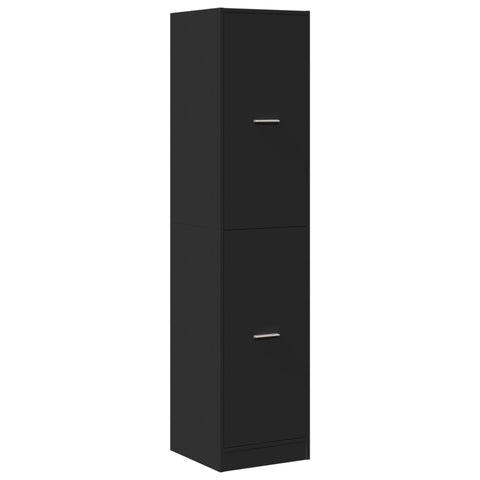 vidaXL Apothecary Cabinet Black 40x41x174.5 cm Engineered Wood