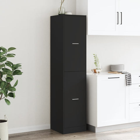 vidaXL Apothecary Cabinet Black 40x41x174.5 cm Engineered Wood