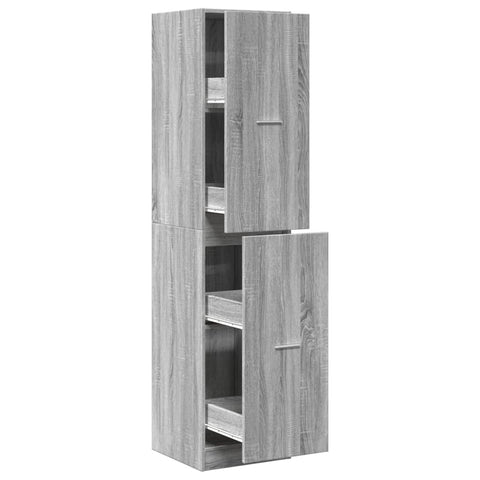 vidaXL Apothecary Cabinet Grey Sonoma 40x41x174.5 cm Engineered Wood