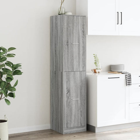vidaXL Apothecary Cabinet Grey Sonoma 40x41x174.5 cm Engineered Wood