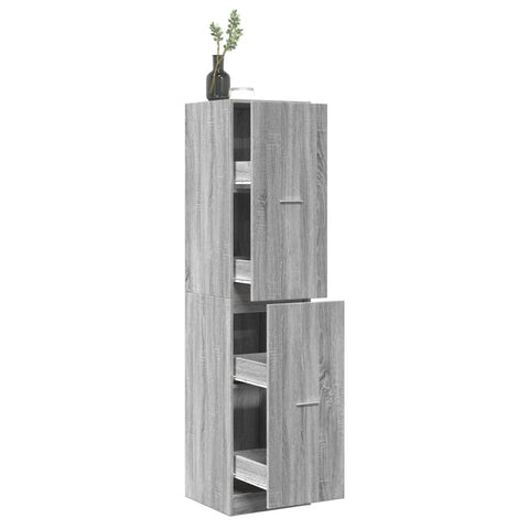 vidaXL Apothecary Cabinet Grey Sonoma 40x41x174.5 cm Engineered Wood