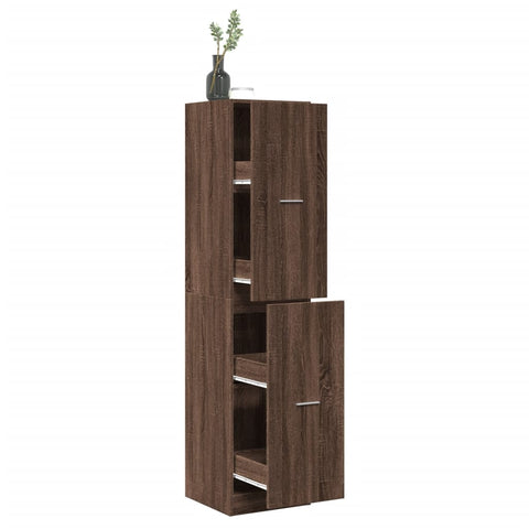 vidaXL Apothecary Cabinet Brown Oak 40x41x174.5 cm Engineered Wood
