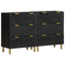 vidaXL Sideboards 2 pcs Black 60x33x75 cm Engineered Wood