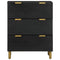 vidaXL Sideboards 2 pcs Black 60x33x75 cm Engineered Wood