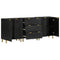vidaXL 3 Piece Sideboards Black Engineered Wood