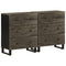 vidaXL Sideboards 2 pcs Black 60x33x75 cm Solid Wood Mango