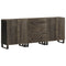 vidaXL 3 Piece Sideboards Black 60x33x75 cm Solid Wood Mango
