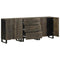 vidaXL 3 Piece Sideboards Black 60x33x75 cm Solid Wood Mango